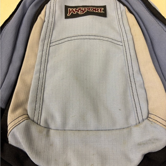 JanSport Blue and Black Backpack Durable Design Small - Picture 3 of 5